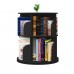 2 Tier 360° Rotating Stackable Shelves Bookshelf Organizer (Black) -Intexca